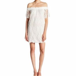 ASTR the Label White Lace Off the Shoulder Dress